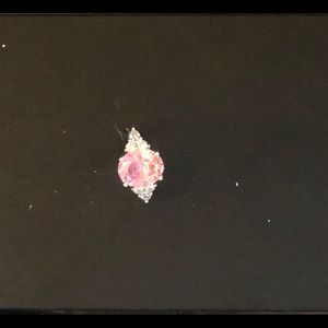 Brand New Pink Crystal Sterling Sliver Ring